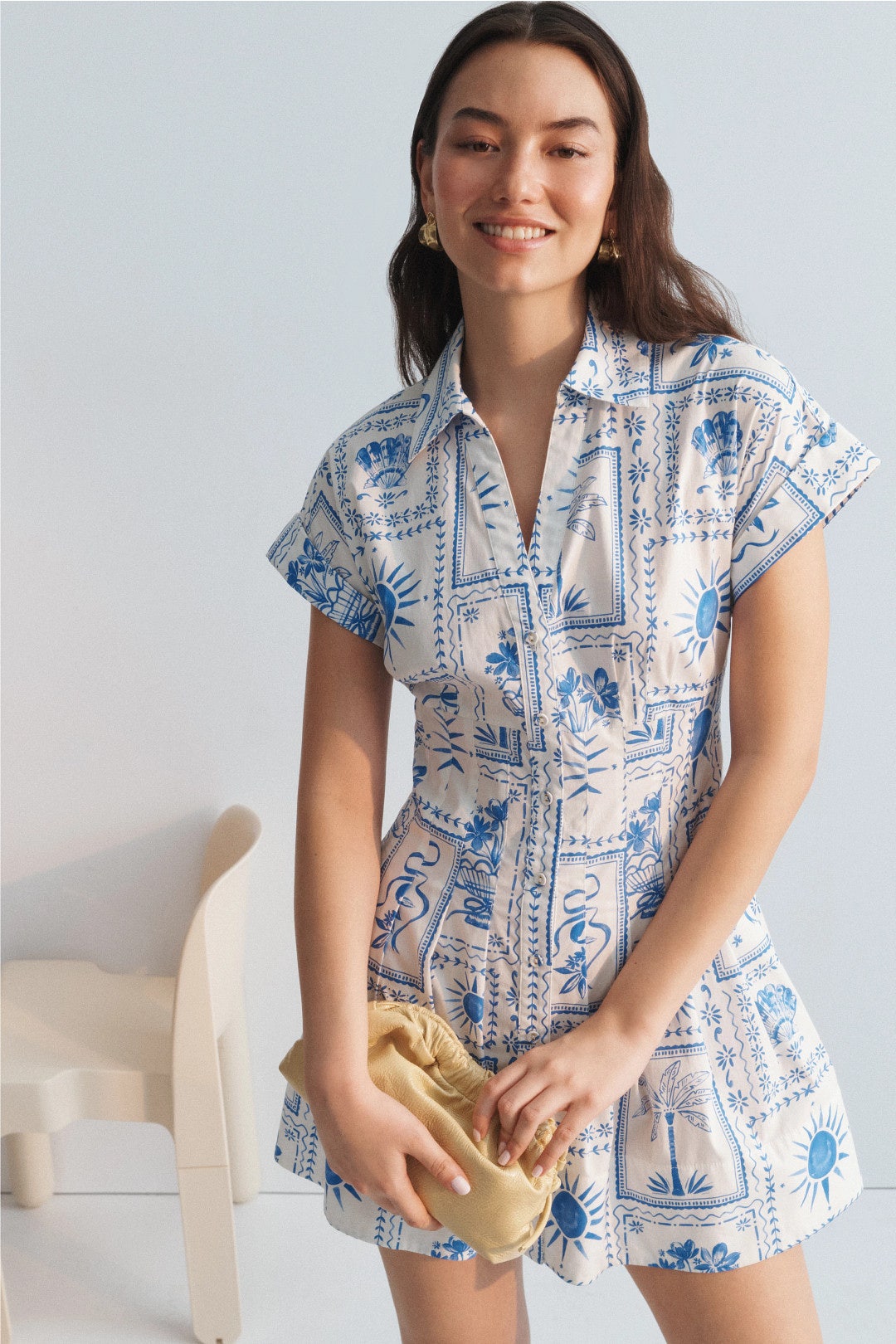 Pleat Detail Mini Dress by Peter Som x RTR 0