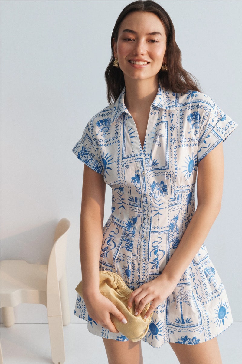 Pleat Detail Mini Dress by Peter Som x RTR - Photo 0