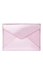 Pink Metallic Leo Clutch by Rebecca Minkoff Accessories