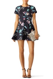 Dark Botanical Dress by STYLESTALKER