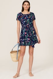 Floral Tie Waist Mini Dress by Slate & Willow