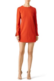Paprika Button Dress by Tibi