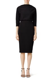 Black French Collar Sheath by Badgley Mischka