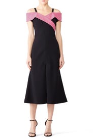 Crossover Midi Dress by Christian Siriano