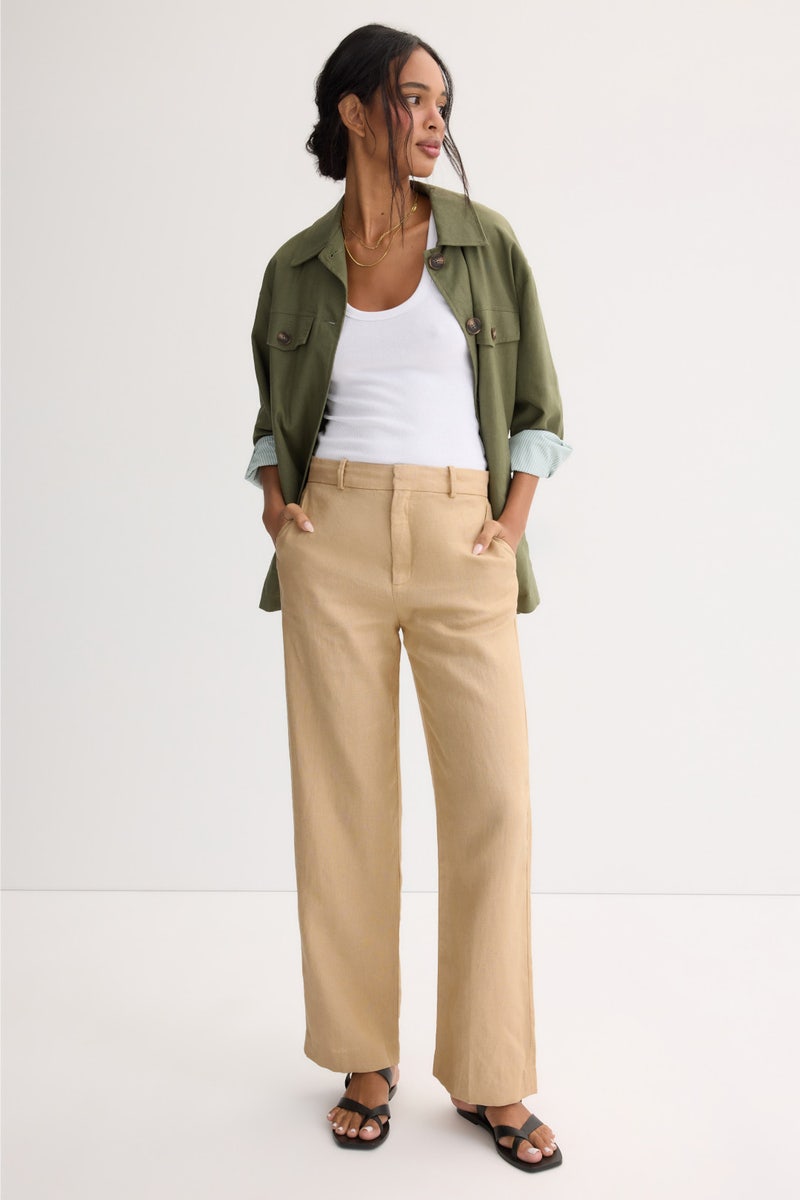 Mabel High Rise Linen Trouser by DL1961 - Photo 0