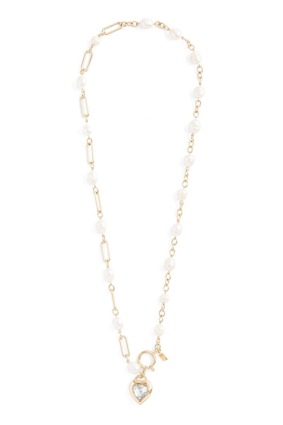 Gold Pearl Lupe Necklace by Dannijo
