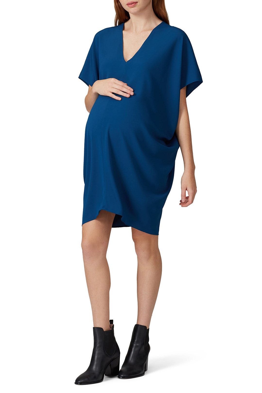 Navy Slouch Maternity Dress by HATCH 0