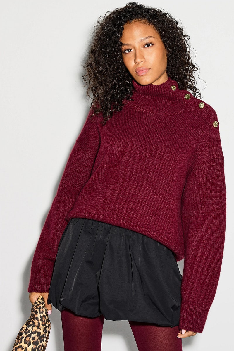 Turtleneck With Bauble Buttons by kate spade new york - Photo 0