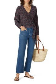 Floral Raelynn Wrap Top by Madewell