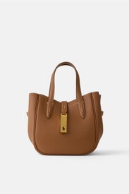 Brown Shoulder Tote by Polo Ralph Lauren Accessories