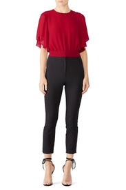 Tasha Flutter Sleeve Top by Rebecca Minkoff