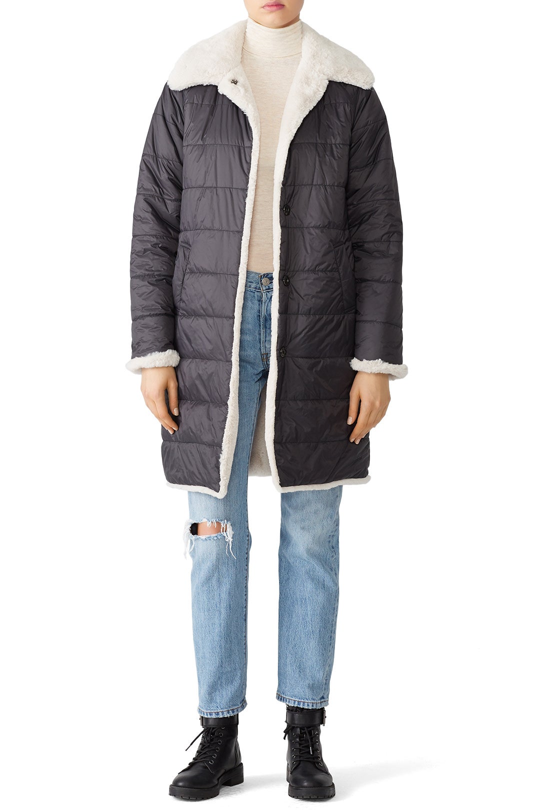 2 Be Real Faux Fur Puffa Coat by Sanctuary 0