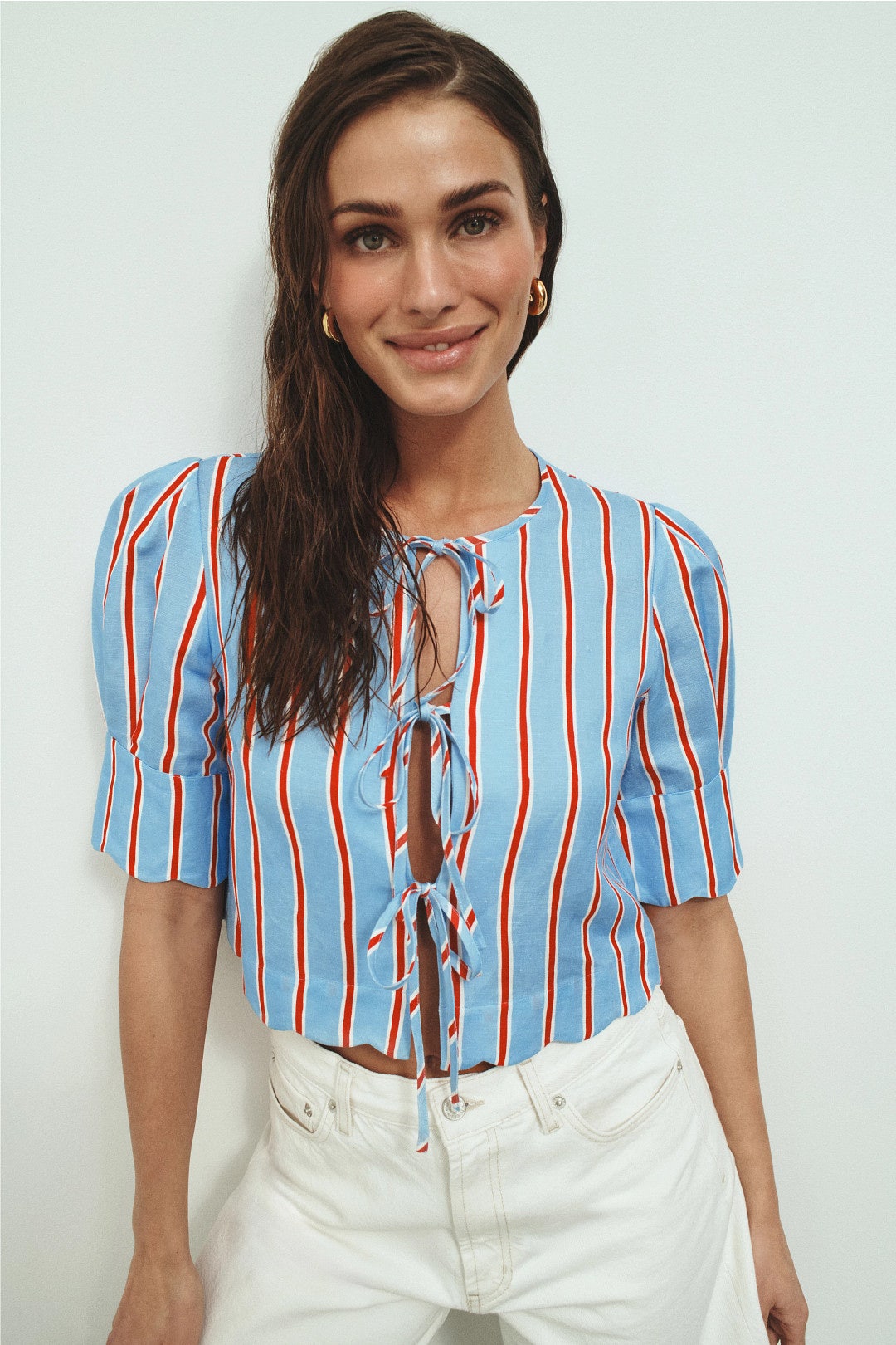 Striped calloped Top by Sister New York 0