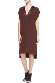 Burgundy Sheen Trim Dress by VINCE.
