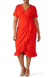 Frill Wrap Dress by LOST INK