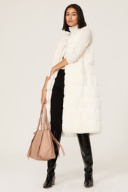 Tanya Faux Fur Vest by Milly