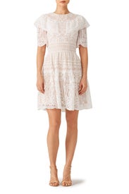 White Lace Dress by ML Monique Lhuillier