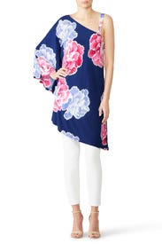 Floral One Shoulder Top by N Natori