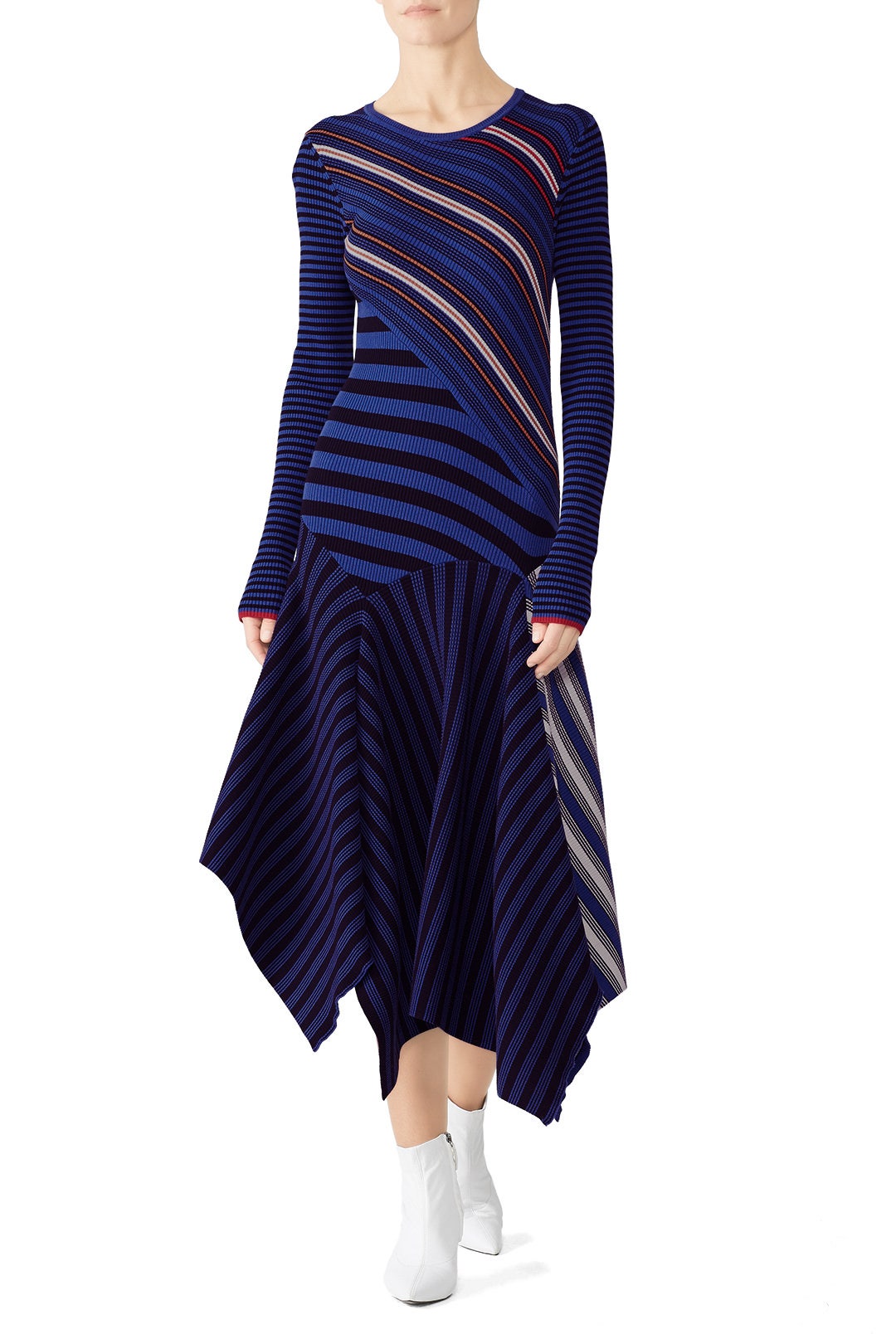 Striped Long Sleeve Dress by Opening Ceremony 0