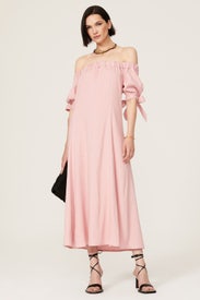 Off-the-Shoulder Midi Dress by SFIZIO