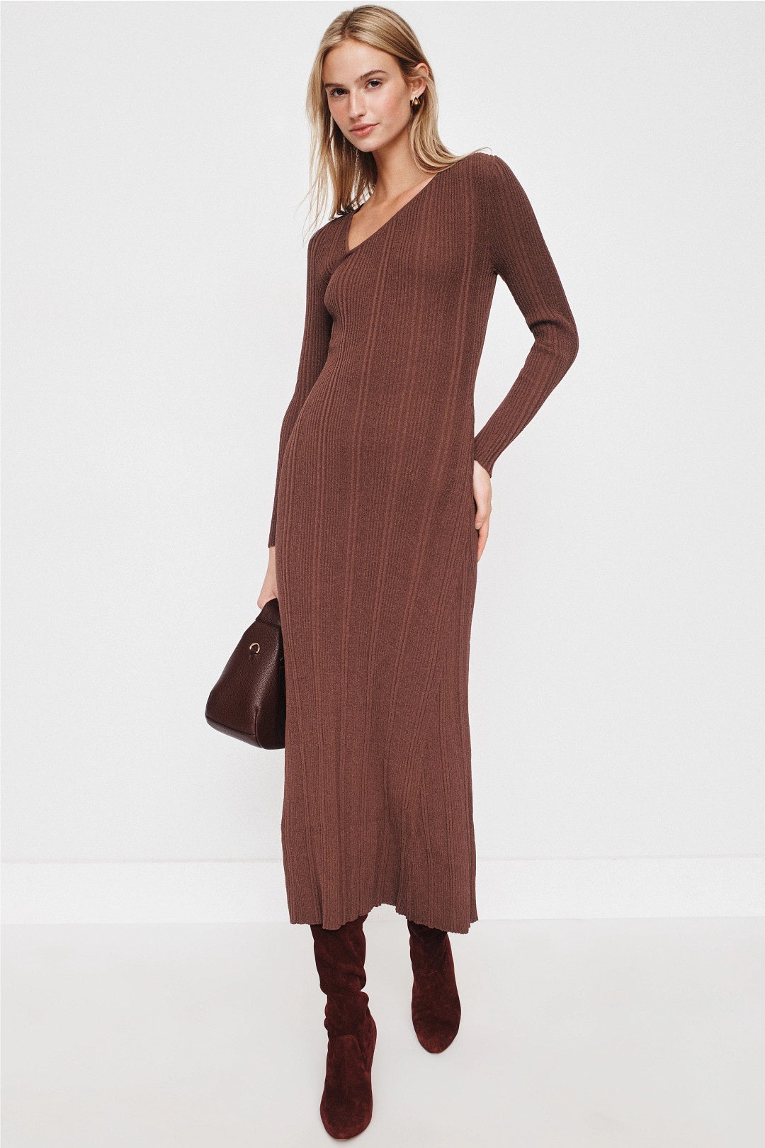 Amira Ribbed Knit Midi Dress by Staple The Label 0