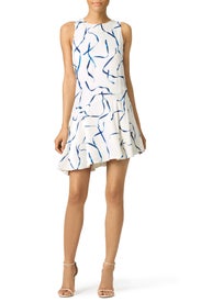 Blue Ribbon Asymmetrical Shift by STYLESTALKER