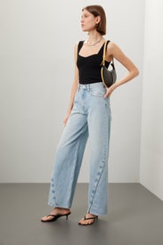 James HR Forward Seam Wide Leg Jean by Hudson