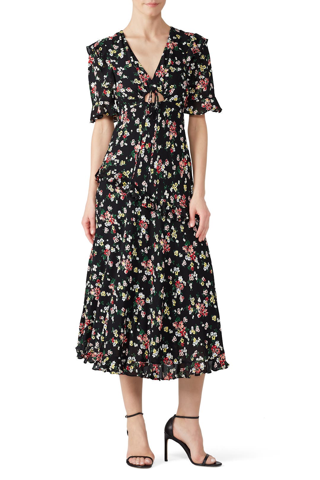 Floral Cutout Dress by Jill Jill Stuart | Rent the Runway
