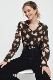 Golden Ginko Popover Shirt by NIC + ZOE