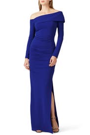 Structured Off Shoulder Gown by Nicole Miller