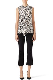 Scribble Rose Ruffle Top by Proenza Schouler
