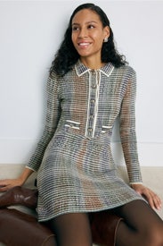 Lauper Collared Tweed Dress by Veronica Beard