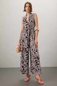 Animal Print Wide Leg Jumpsuit by Adam Lippes x RTR