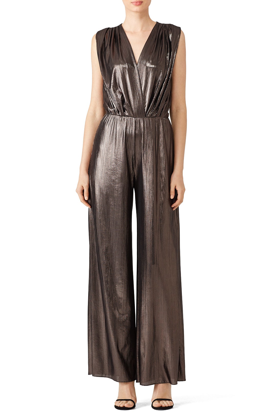 Metallic Gunnar Jumpsuit by Amanda Uprichard 0