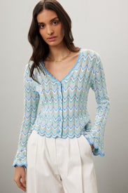 Blue Knit Top by Derek Lam 10 Crosby x RTR