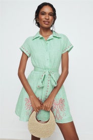 Ponto Plaid Mini Dress by Fanm Mon