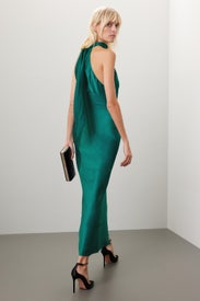 Satin Halter Dress by FAVIANA