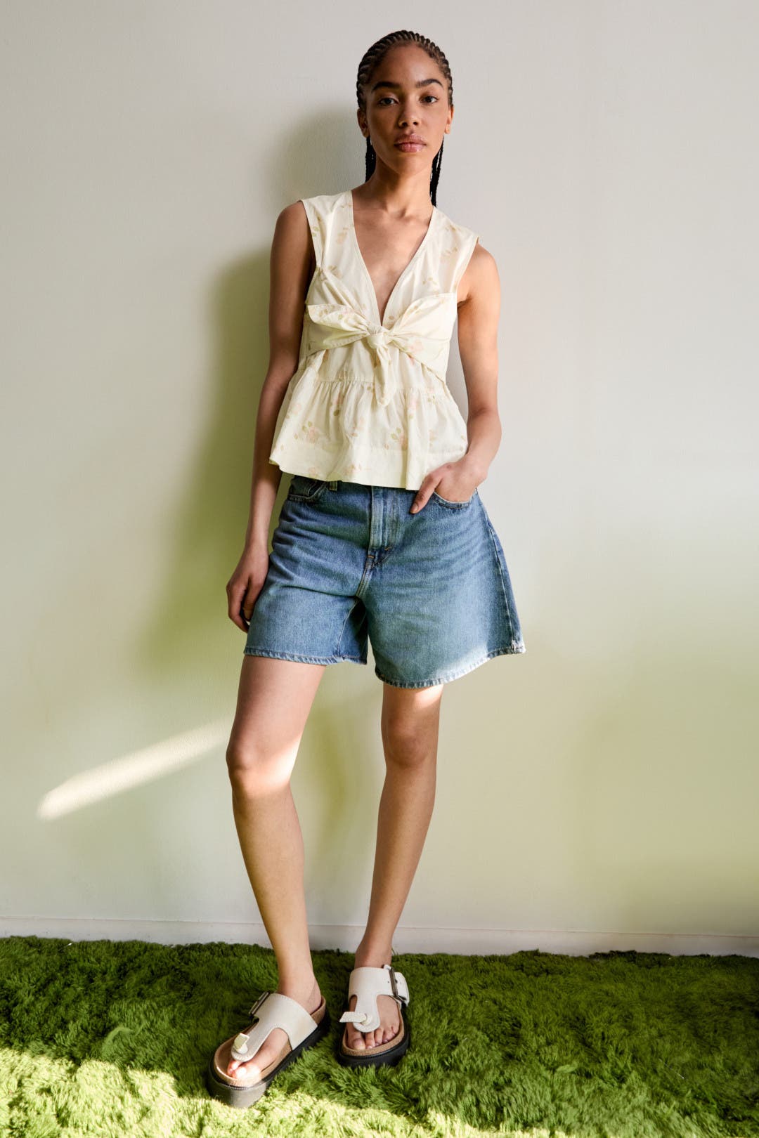 NACHE PRINTED TIE TANK TOP シズニルック NACHE PRINTED TIE