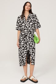 Black Tropical Top by Maje