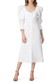 Ruched Button Up Dress by Prabal Gurung