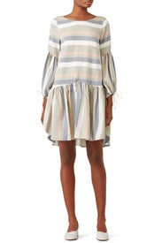 Striped Faro Dress by Paper Crown