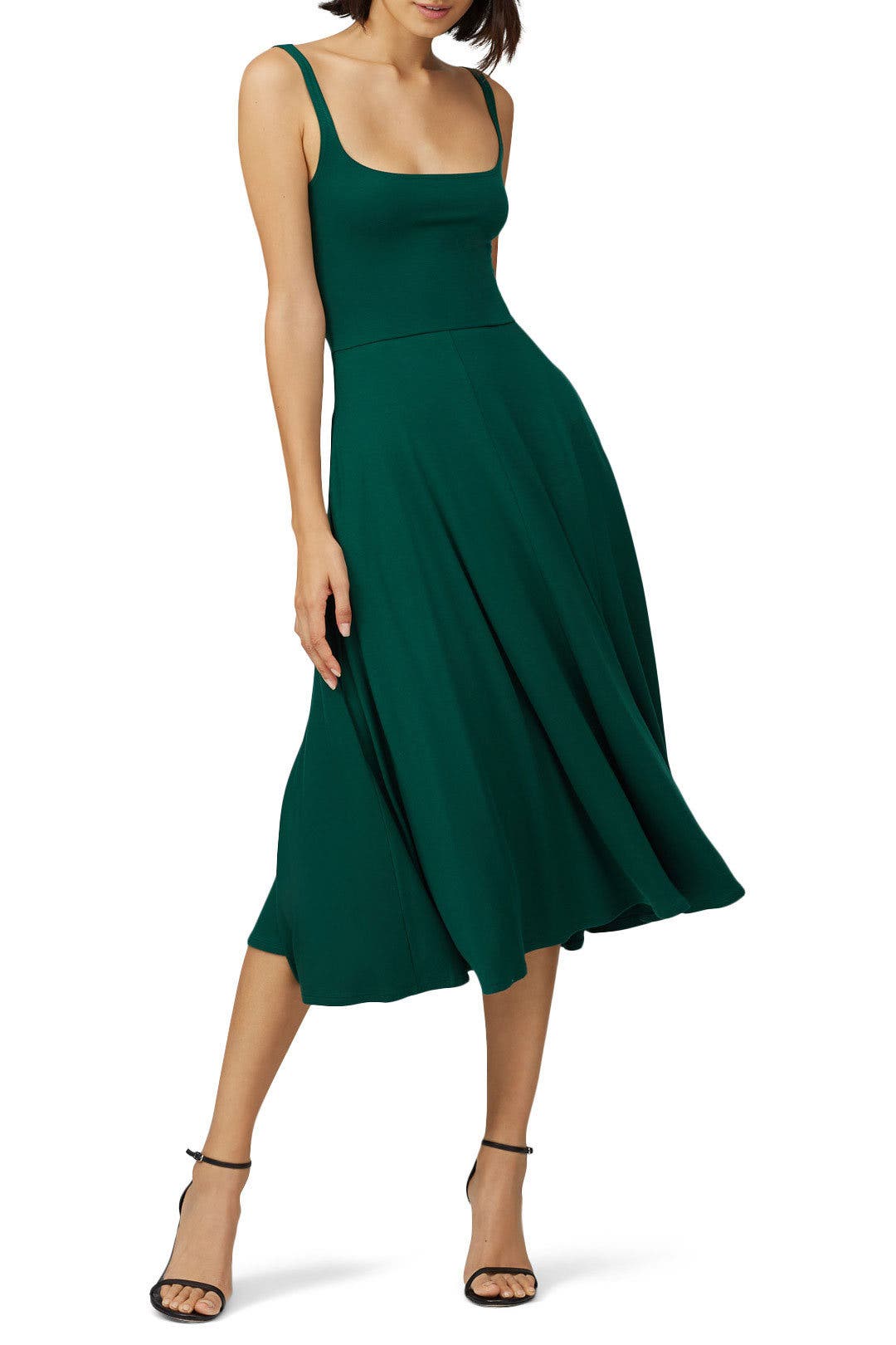 smock midi dress with sleeves Smock Midi Dress – SUI AVA