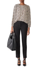 Long Sleeve Leopard Top by Rebecca Taylor NYC