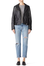 Classic Leather Biker Jacket by Scotch & Soda