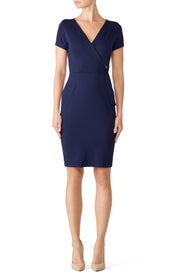 Navy Faux Wrap Sheath by Slate & Willow