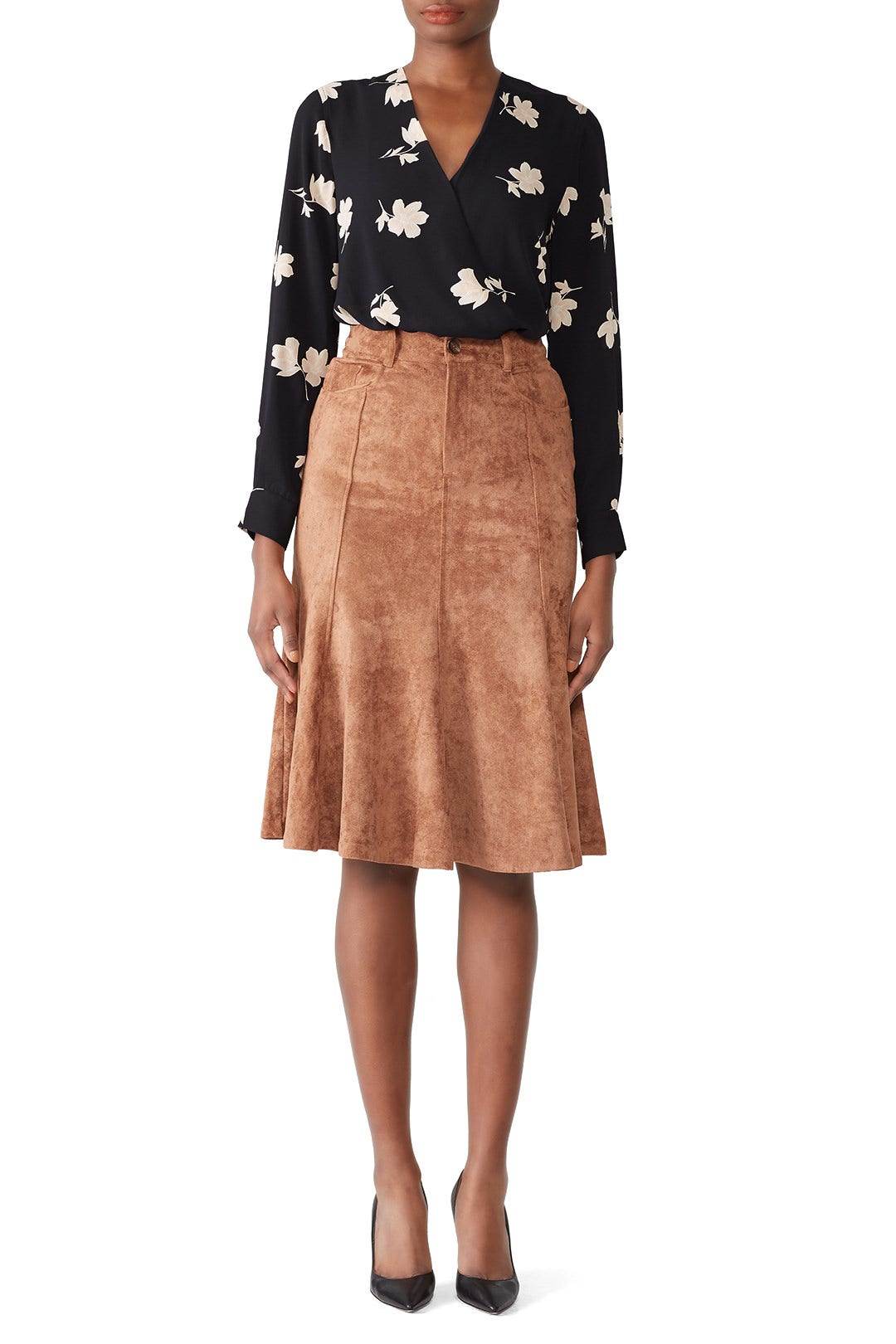 Floral Faux Wrap Blouse by Slate & Willow 0