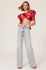 Alia Cross Front Crop Top by For Love and Lemons