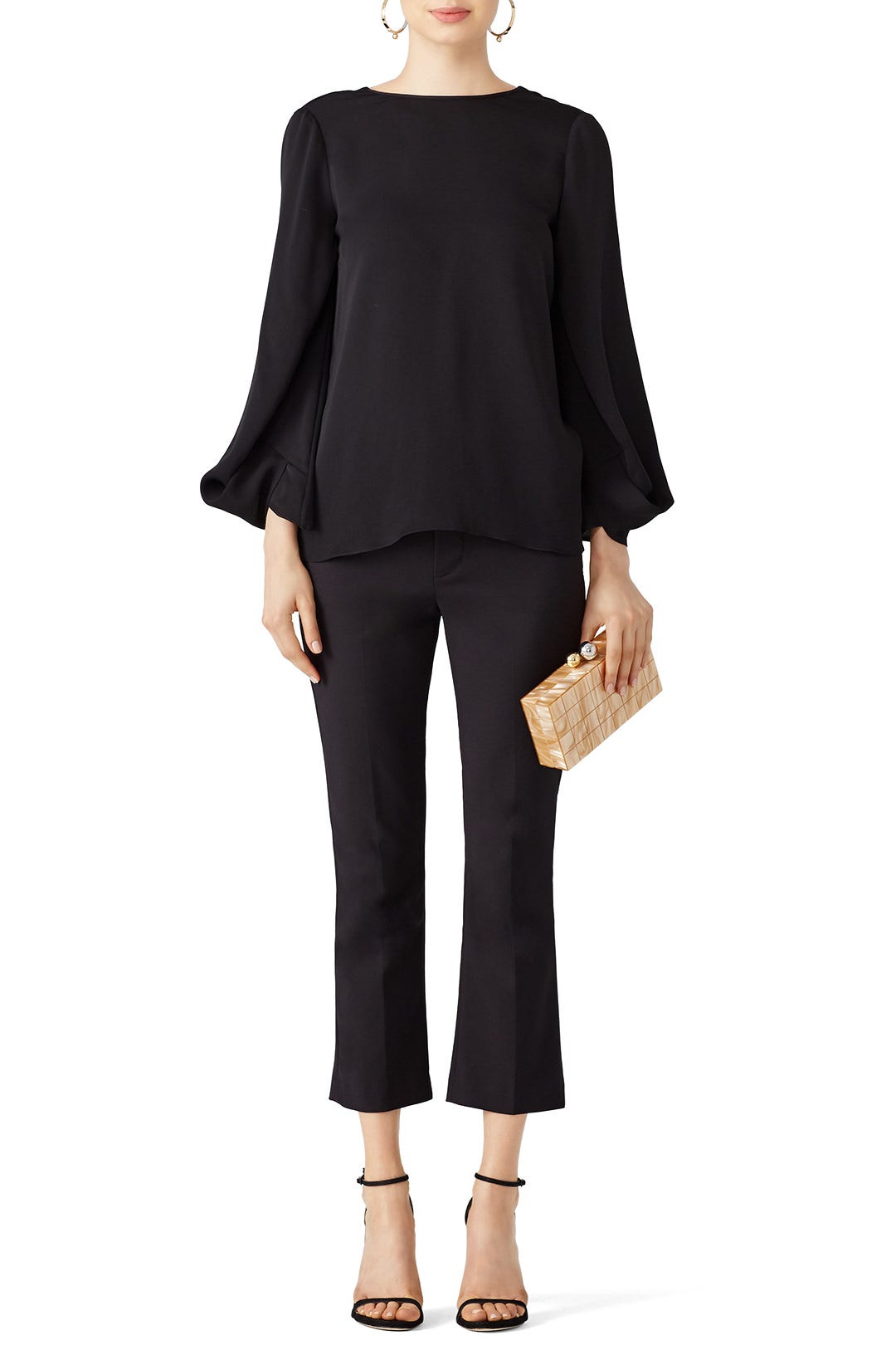 Tie Back Georgette Top by HALSTON 0