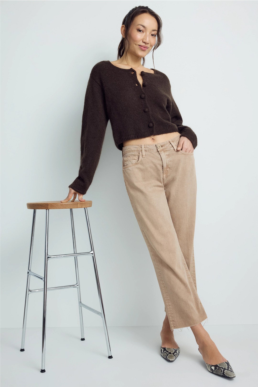 Wanda High Rise Cropped Wide Leg Jeans by L'agence 0