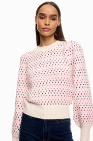 Pink Alma Puff Sleeve Sweater by Marine Layer